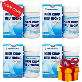 Gói 4 hộp kiện khớp tiêu thống collagen + Tặng 1h Bogatra