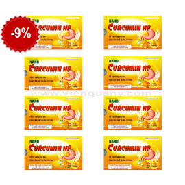 8 hộp Nano Curcumin HP + Tặng 1 hộp + Tặng 2h trà dạ dày